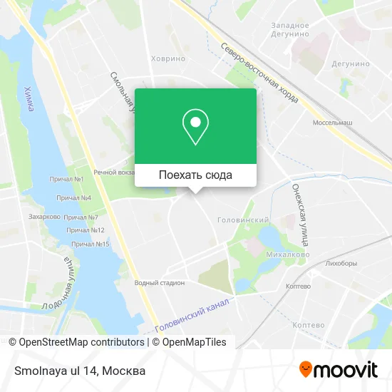Карта Smolnaya ul 14