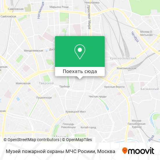 Карта Музей пожарной охраны МЧС Росиии