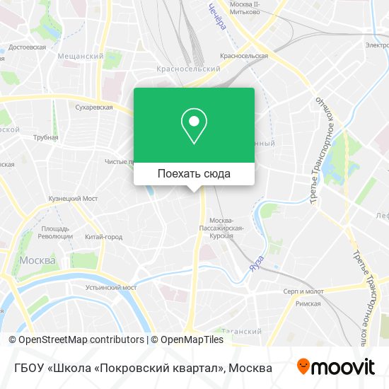 Карта ГБОУ «Школа «Покровский квартал»