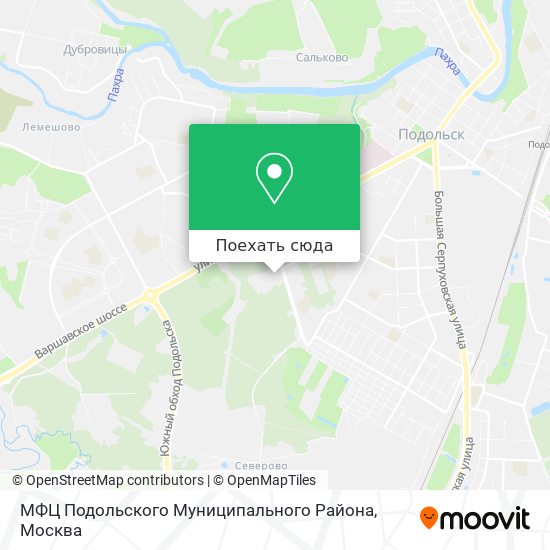 Карта МФЦ Подольского Муниципального Района