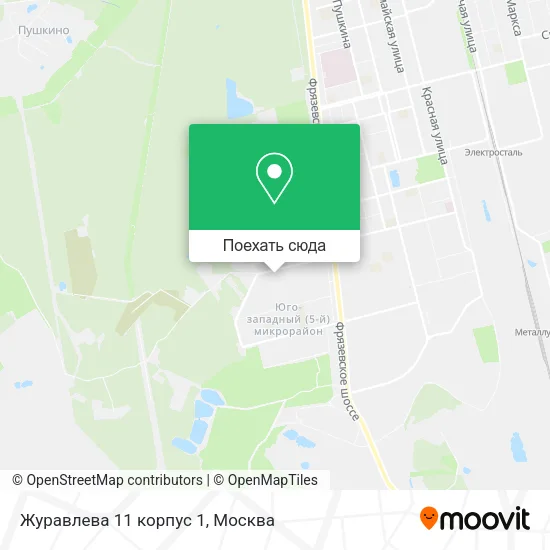 Карта Журавлева 11 корпус 1
