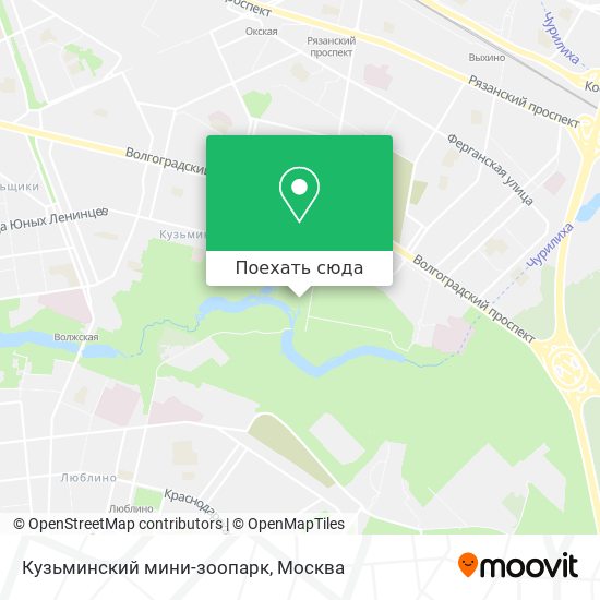 Карта Кузьминский мини-зоопарк