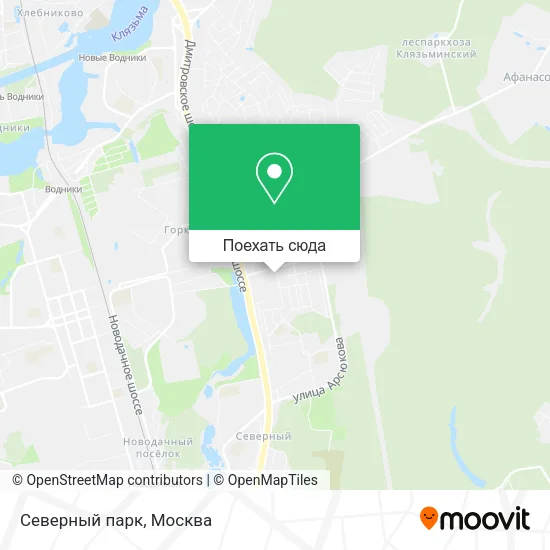 Карта Северный парк