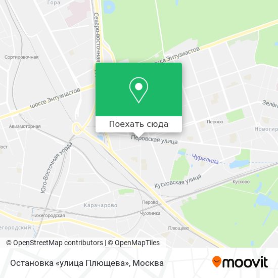 Карта Остановка «улица Плющева»