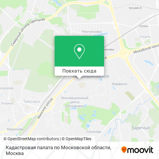Карта Кадастровая палата по Московской области