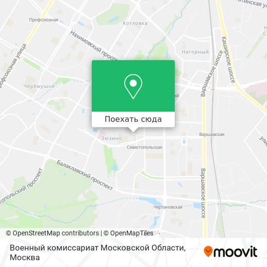 Карта Военный комиссариат Московской Области