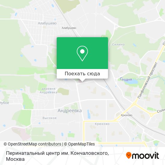 Карта Перинатальный центр им. Кончаловского