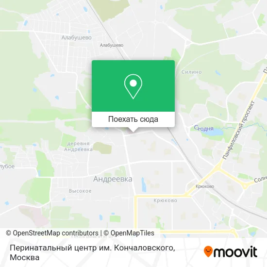 Карта Перинатальный центр им. Кончаловского