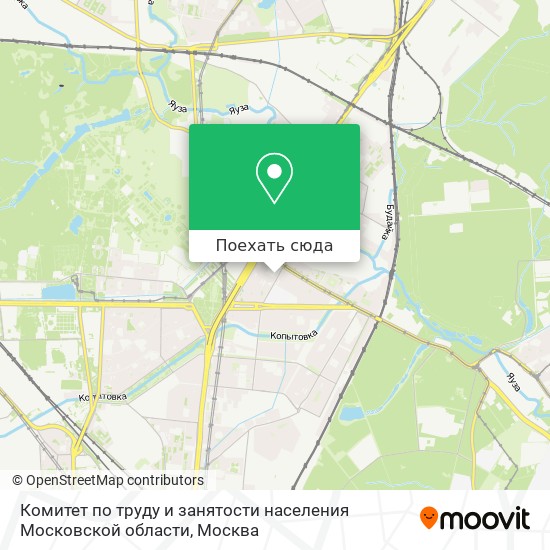 Карта Комитет по труду и занятости населения Московской области