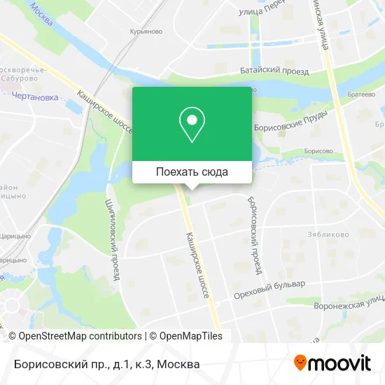 Карта Борисовский пр., д.1, к.3
