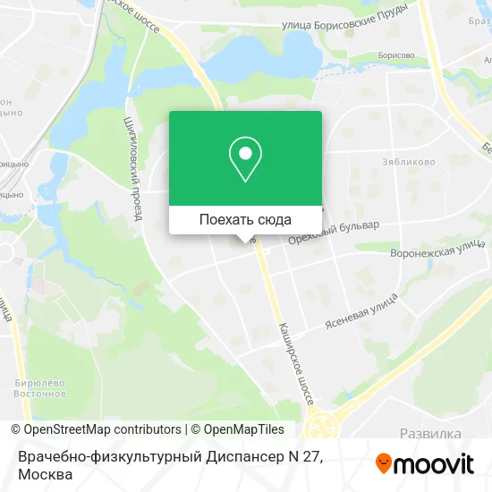 Карта Врачебно-физкультурный Диспансер N 27