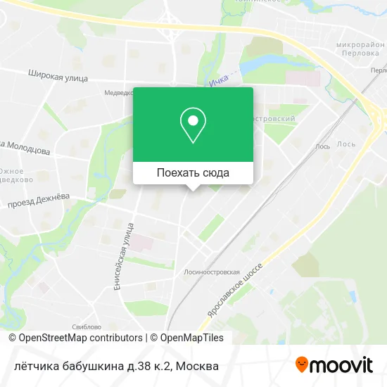 Карта лётчика бабушкина д.38 к.2