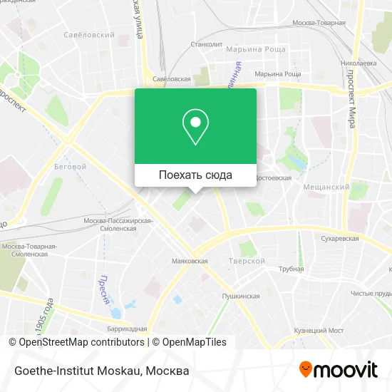 Карта Goethe-Institut Moskau