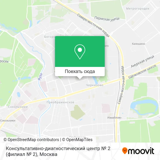 Карта Консультативно-диагностический центр № 2 (филиал № 2)