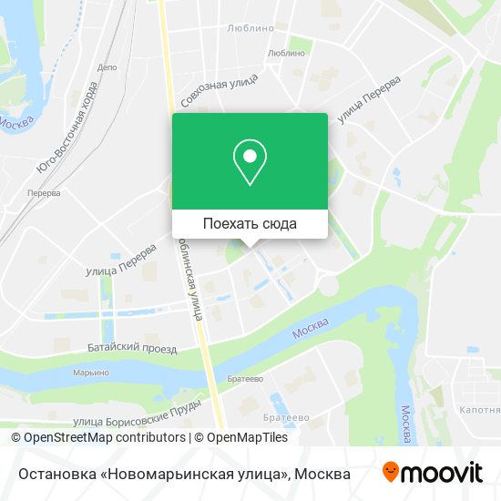Карта Остановка «Новомарьинская улица»