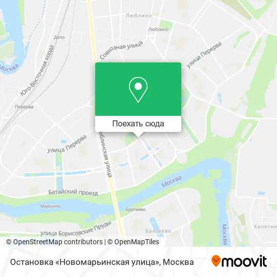 Карта Остановка «Новомарьинская улица»