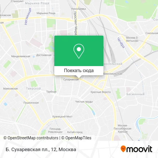 Карта Б. Сухаревская пл., 12