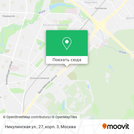 Карта Никулинская ул., 27, корп. 3