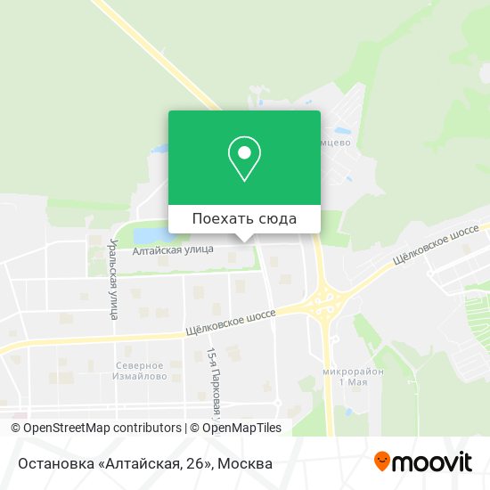 Карта Остановка «Алтайская, 26»