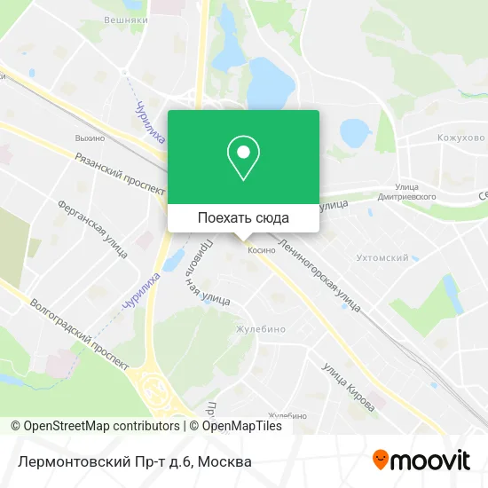 Карта Лермонтовский Пр-т д.6
