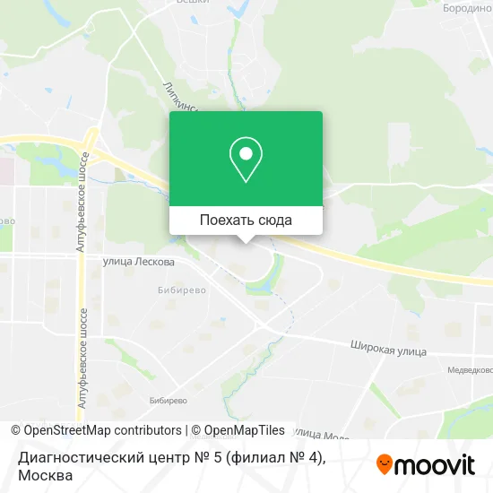 Карта Диагностический центр № 5 (филиал № 4)