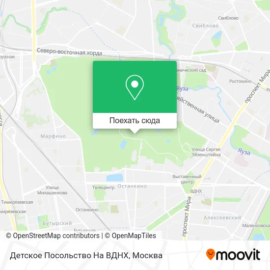 Карта Детское Посольство На ВДНХ