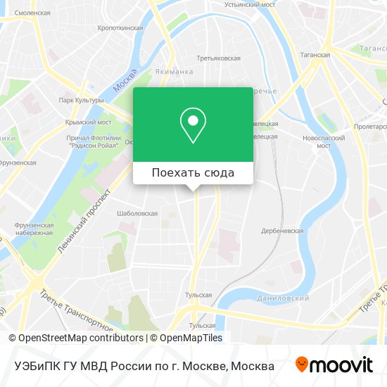 Карта УЭБиПК ГУ МВД России по г. Москве