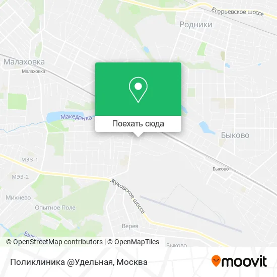 Карта Поликлиника @Удельная