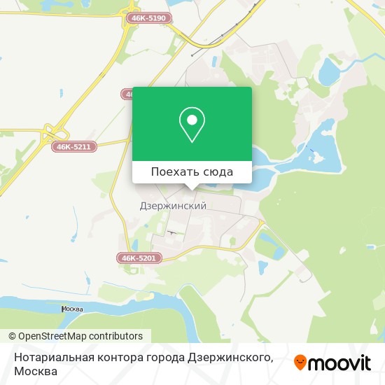 Карта Нотариальная контора города Дзержинского