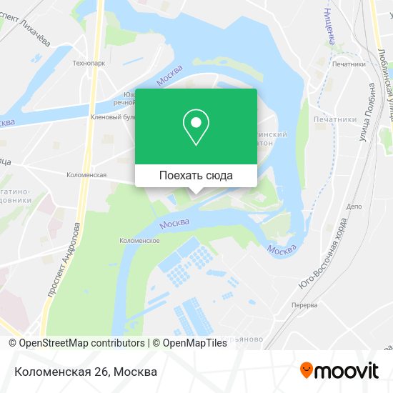 Карта Коломенская 26