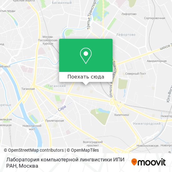 Карта Лаборатория компьютерной лингвистики ИПИ РАН