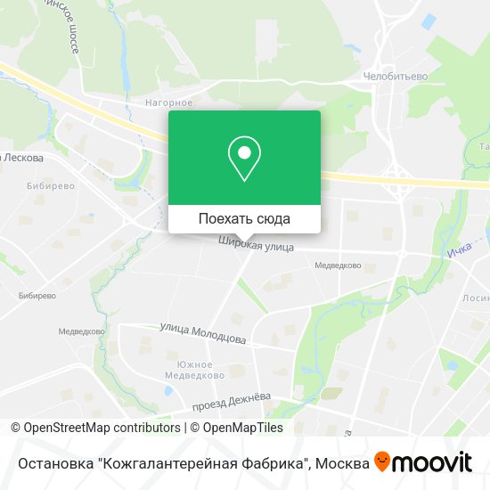Карта Остановка "Кожгалантерейная Фабрика"