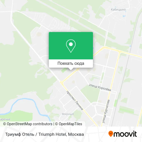 Карта Триумф Отель / Triumph Hotel