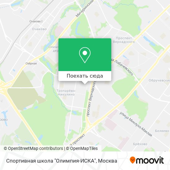 Карта Спортивная школа "Олимпия-ИСКА"