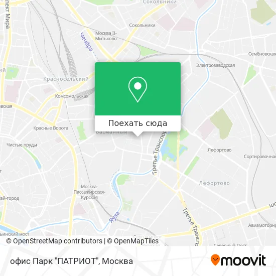Карта офис Парк "ПАТРИОТ"