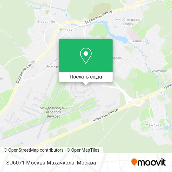 Карта SU6071 Москва Махачкала