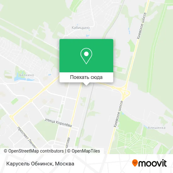 Карта Карусель Обнинск