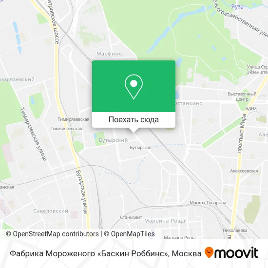 Карта Фабрика Мороженого «Баскин Роббинс»