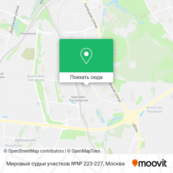 Карта Мировые судьи участков №№ 223-227