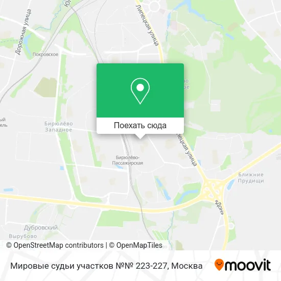 Карта Мировые судьи участков №№ 223-227