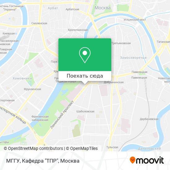 Карта МГГУ, Кафедра "ТПР"