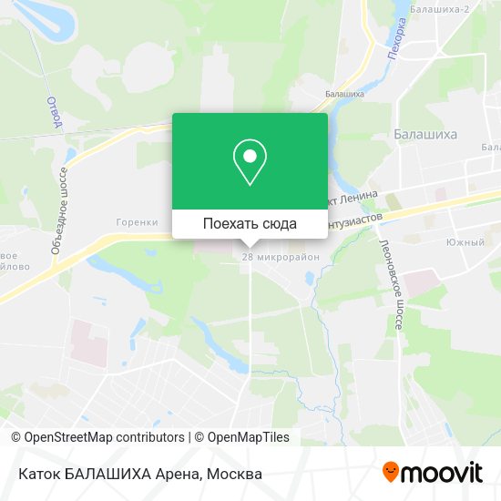 Карта Каток БАЛАШИХА Арена