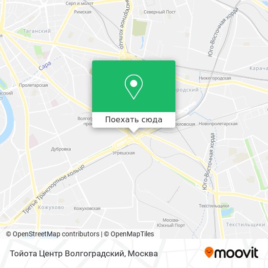 Карта Тойота Центр Волгоградский