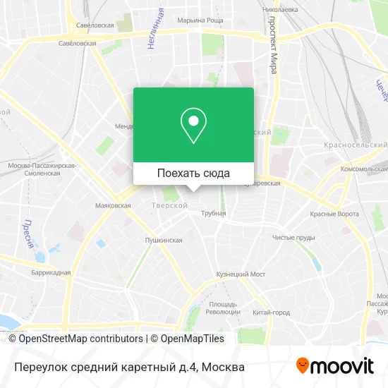 Карта Переулок средний каретный д.4