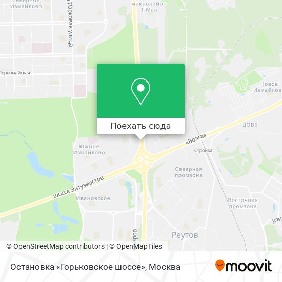 Карта Остановка «Горьковское шоссе»