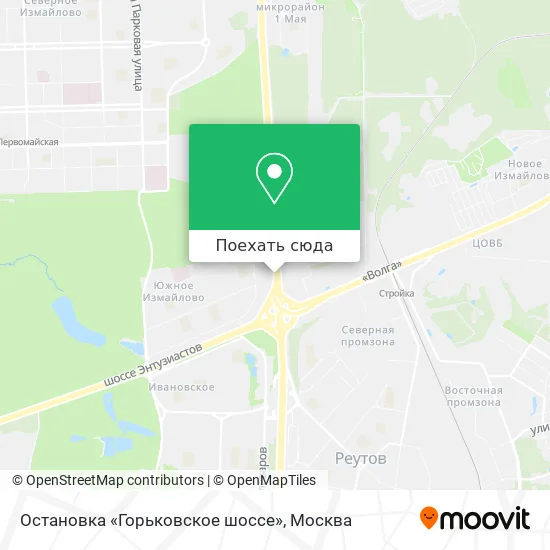 Карта Остановка «Горьковское шоссе»