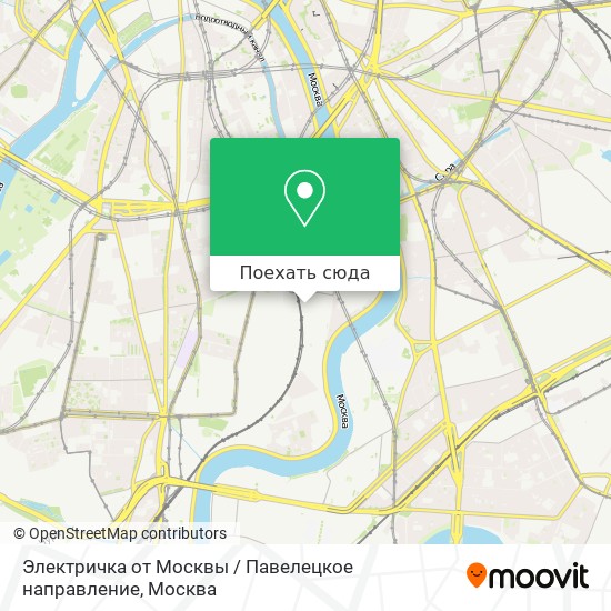 Карта Электричка от Москвы / Павелецкое направление