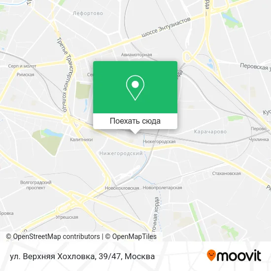 Карта ул. Верхняя Хохловка, 39/47