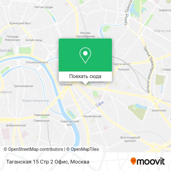 Карта Таганская 15 Стр 2 Офис