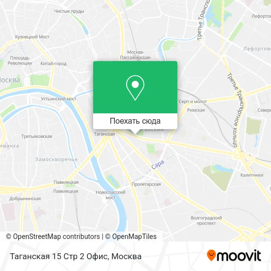 Карта Таганская 15 Стр 2 Офис